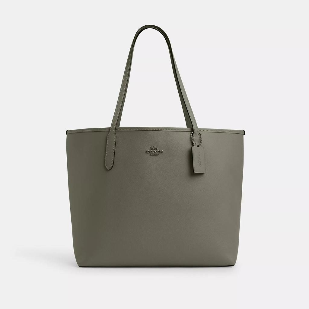 Coach Gray Madison Satin Tote NWOT 20481 | eBay