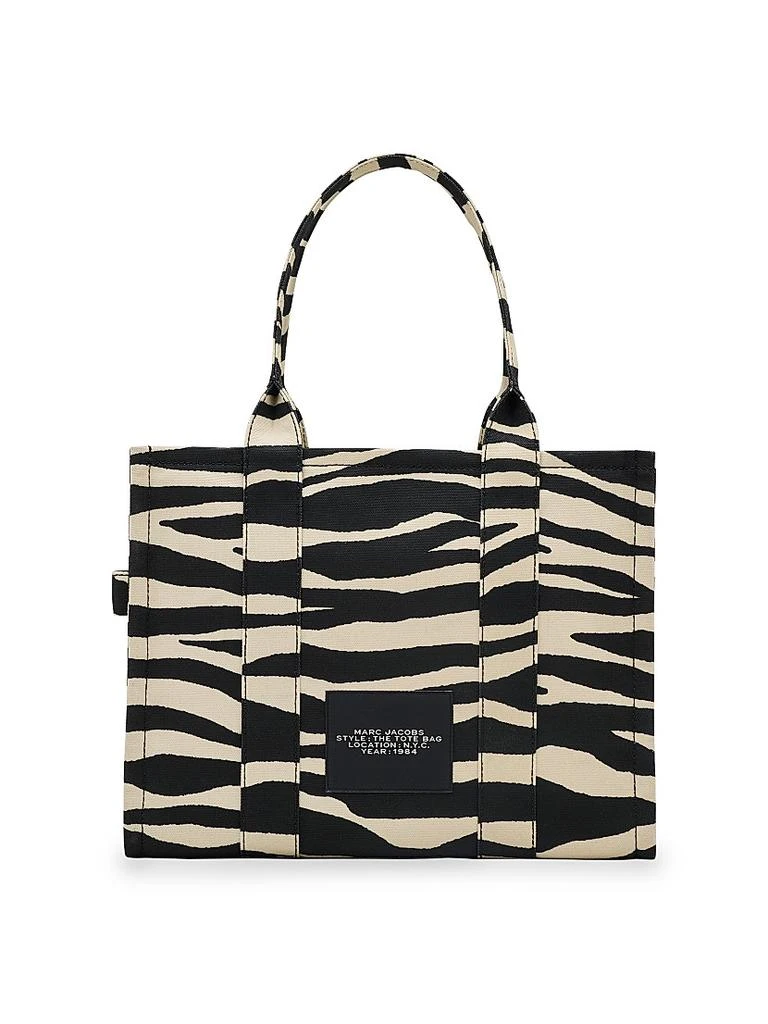 Marc Jacobs Zebra-Print Canvas Large Tote Bag 4