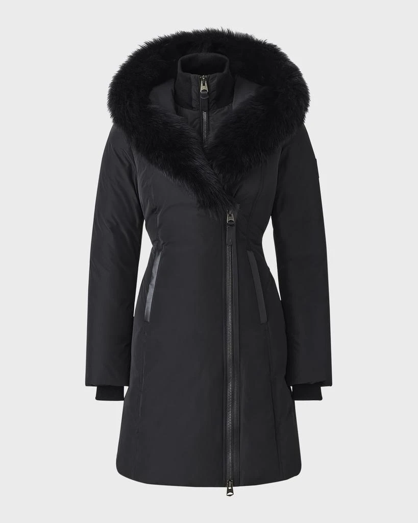 Mackage Kay Layered Parka Coat w/ Shearling Trim 1