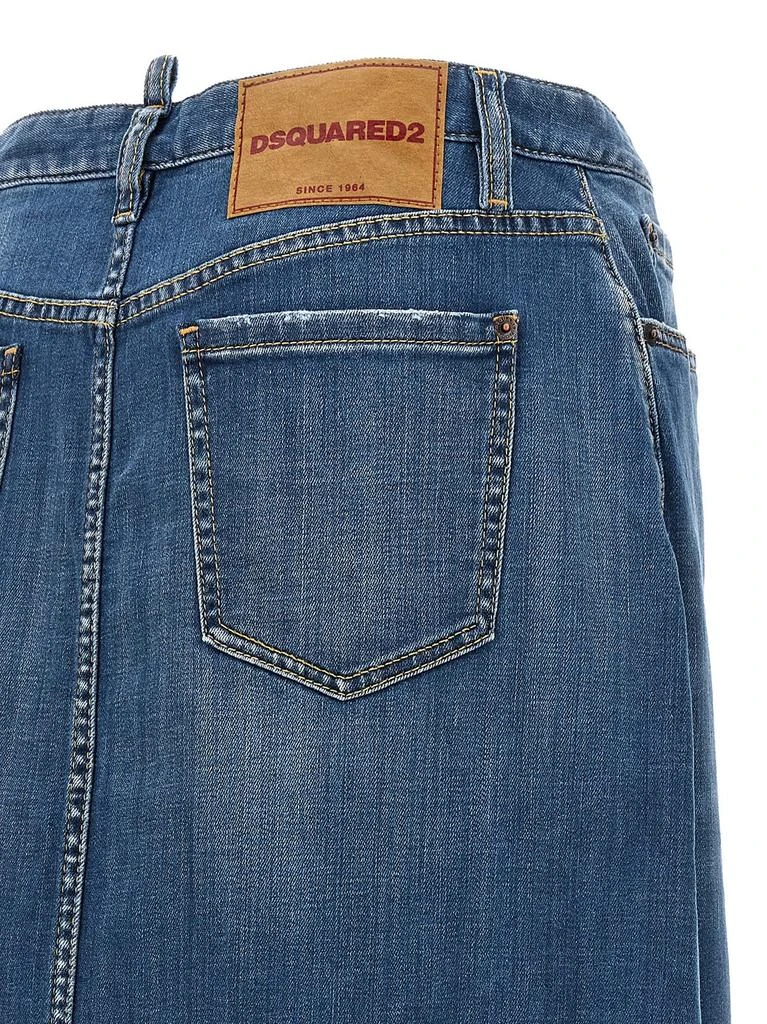 DSQUARED2 Dsquared2 Distressed Long Denim Skirt 4