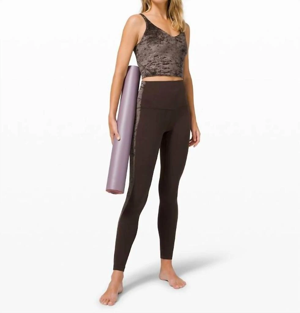 lululemon Align Super High Rise Pants 28" In Crushed Velvet French Press 5