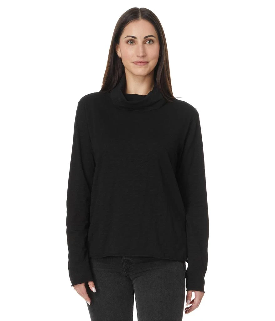 Mod-o-doc Long Sleeve Draped Turtle Neck Top 1
