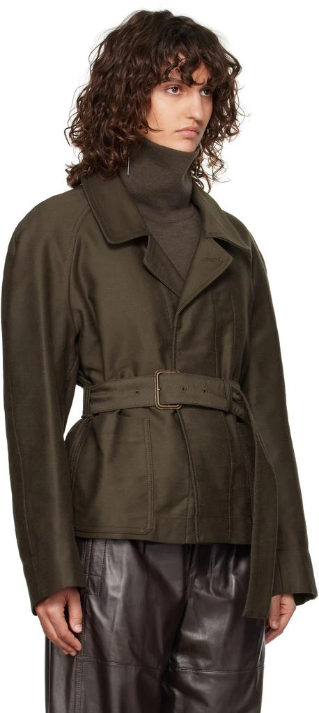 Lemaire Brown Belted Two Pocket Jacket 2
