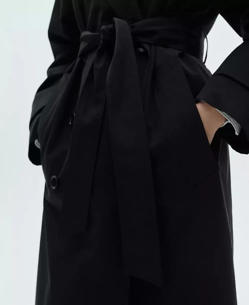 Mango Women's Long Oversized Double-Breasted Trench Coat 9