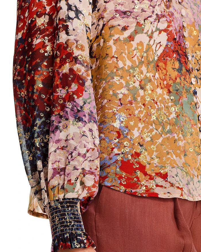 AQUA Abstract Dot Blouse - Exclusive 4