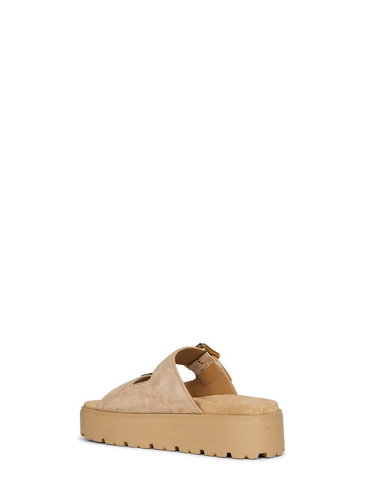 PRADA CALZATURE PRADA CALZATURE | Ecru suede leather Double-strap sandals |  | 35 3