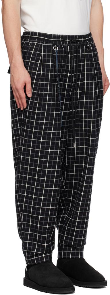 mastermind JAPAN Black Check Trousers