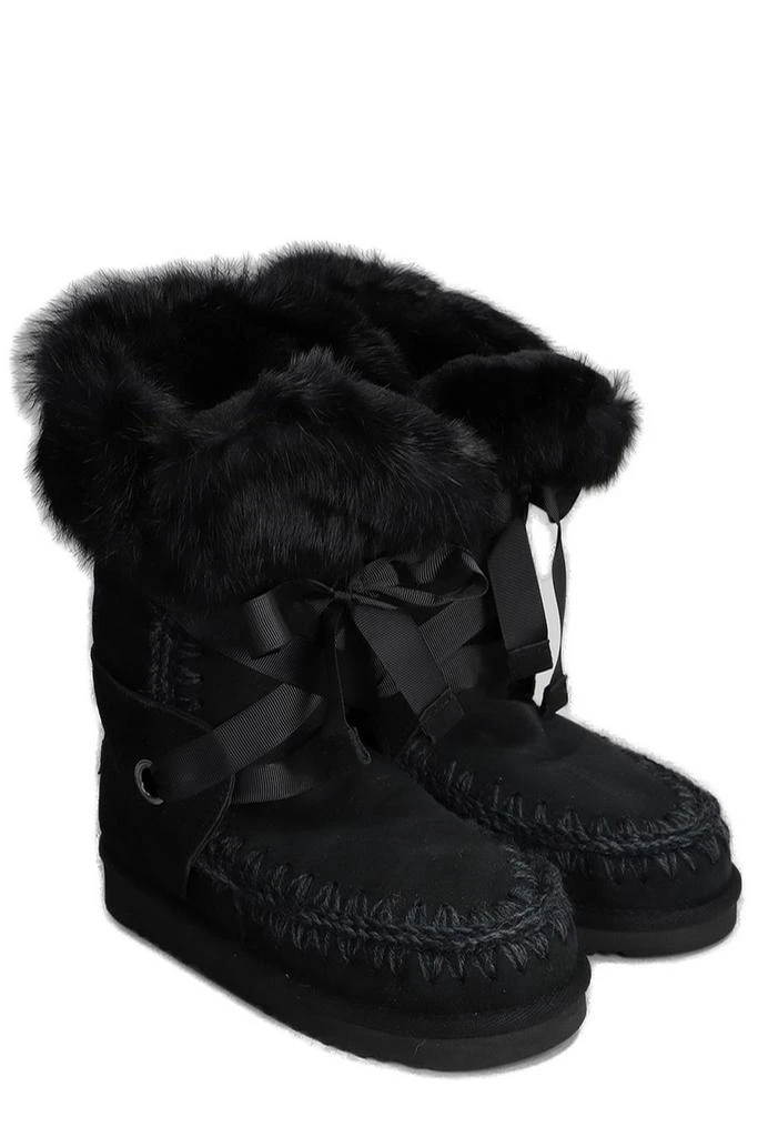 Mou Mou Eskimo Stitch Detailed Lace Boots 3