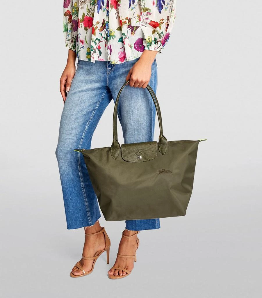 Longchamp Large Le Pliage Green Tote Bag 4