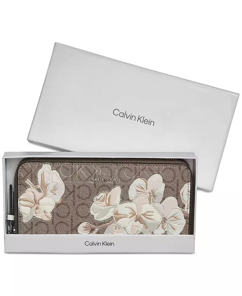 Calvin Klein Audrey Boxed Floral Logo Emboss Wallet 7