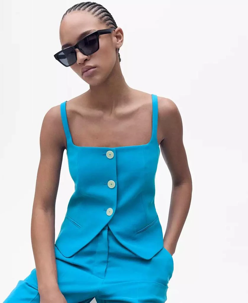 Mango Women's Open Back Suit Vest 1