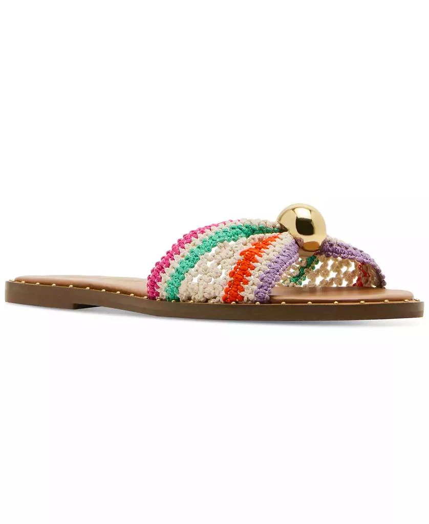 Steve Madden Women
s Dipsy Knotted Embellished Slide Sandals 1