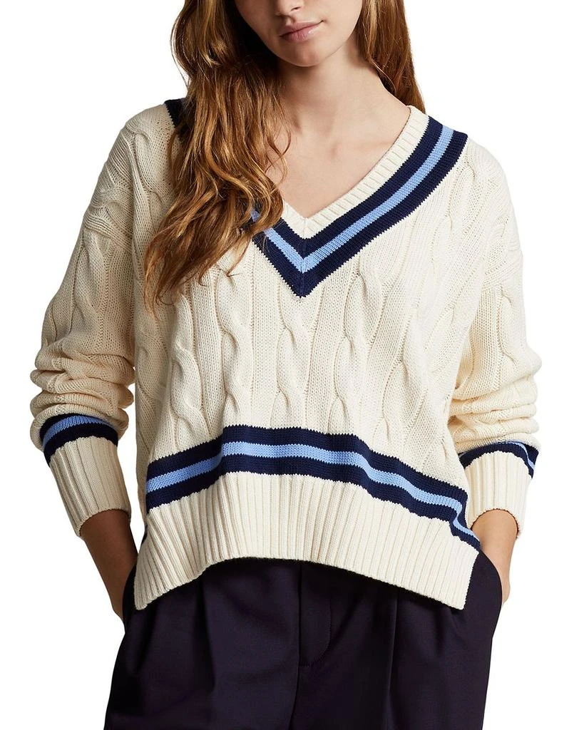 Ralph Lauren Cotton Boxy Cable Knit Sweater 1