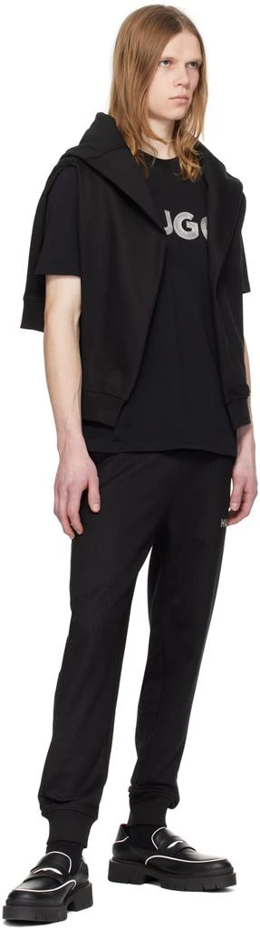 Hugo Black Embroidered Sweatpants 4