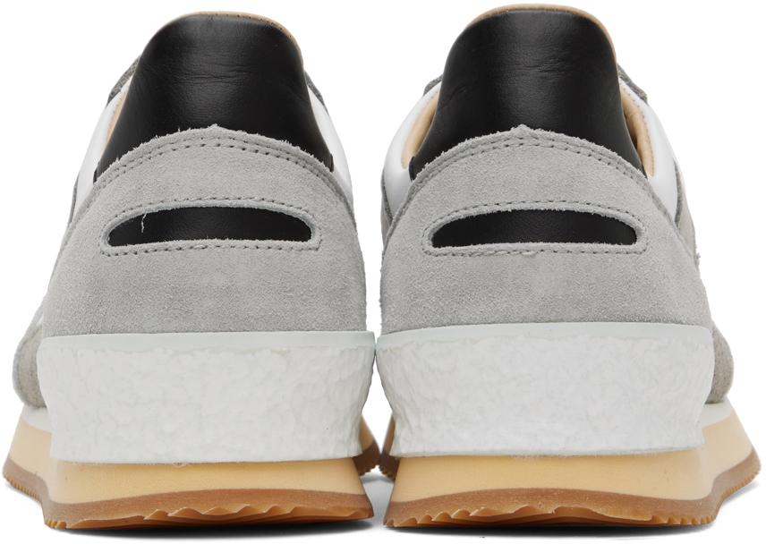 Spalwart White & Gray Dash Low Sneakers