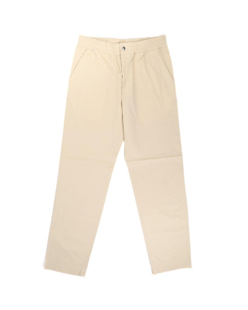 Maison Kitsune Straight-Cut Cotton Pants With Embroidered Detailing