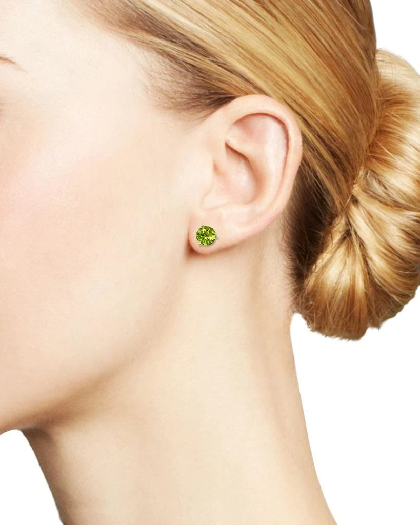 Bloomingdale's Peridot Stud Earrings in 14K Yellow Gold 2