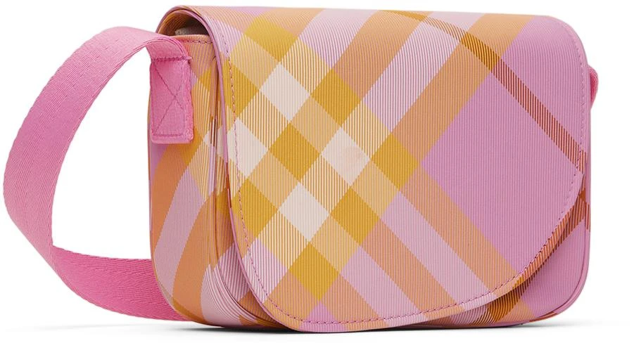 Burberry Kids Pink Check Messenger Bag 2