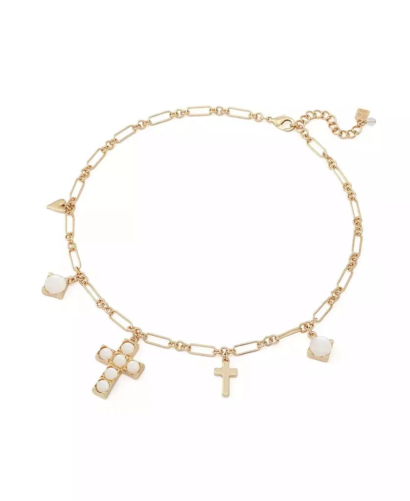 Robert Lee Morris Mother of Pearl Cross Bib Necklace 2