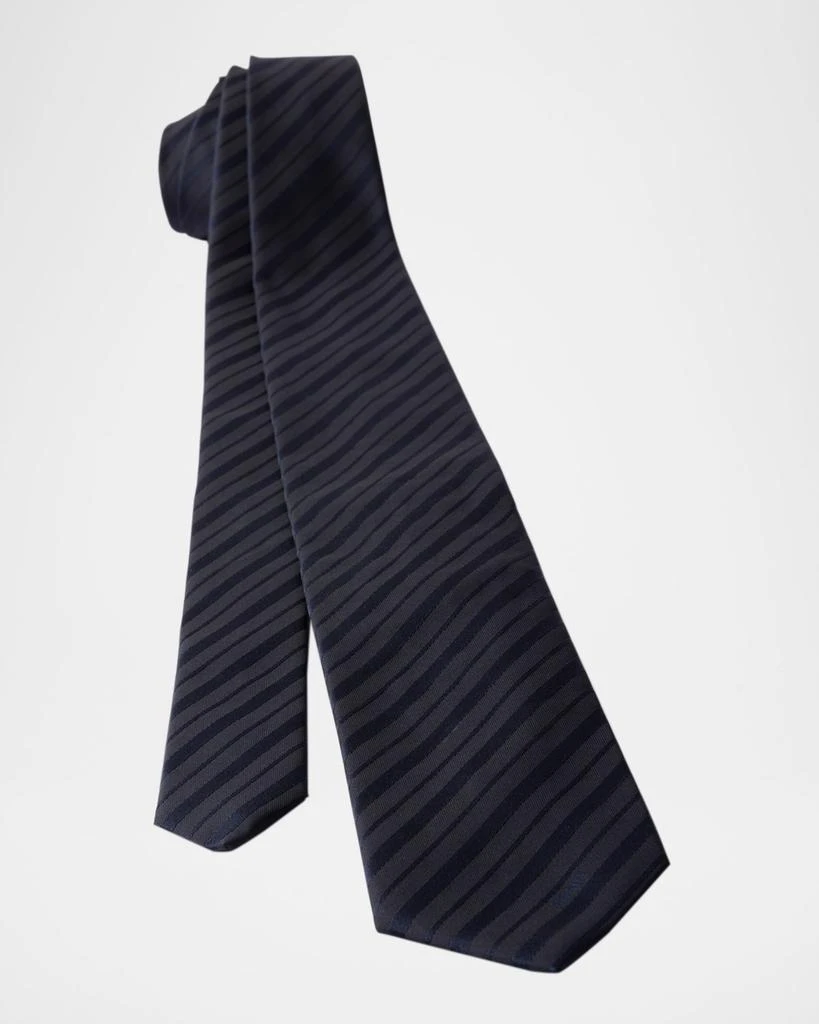 Prada Men's Regimental Stripe Silk Tie 2