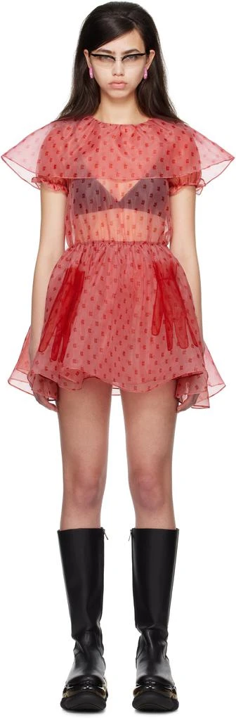 I'm Sorry by Petra Collins SSENSE Exclusive Red JennyFax Edition Tulle Minidress 1