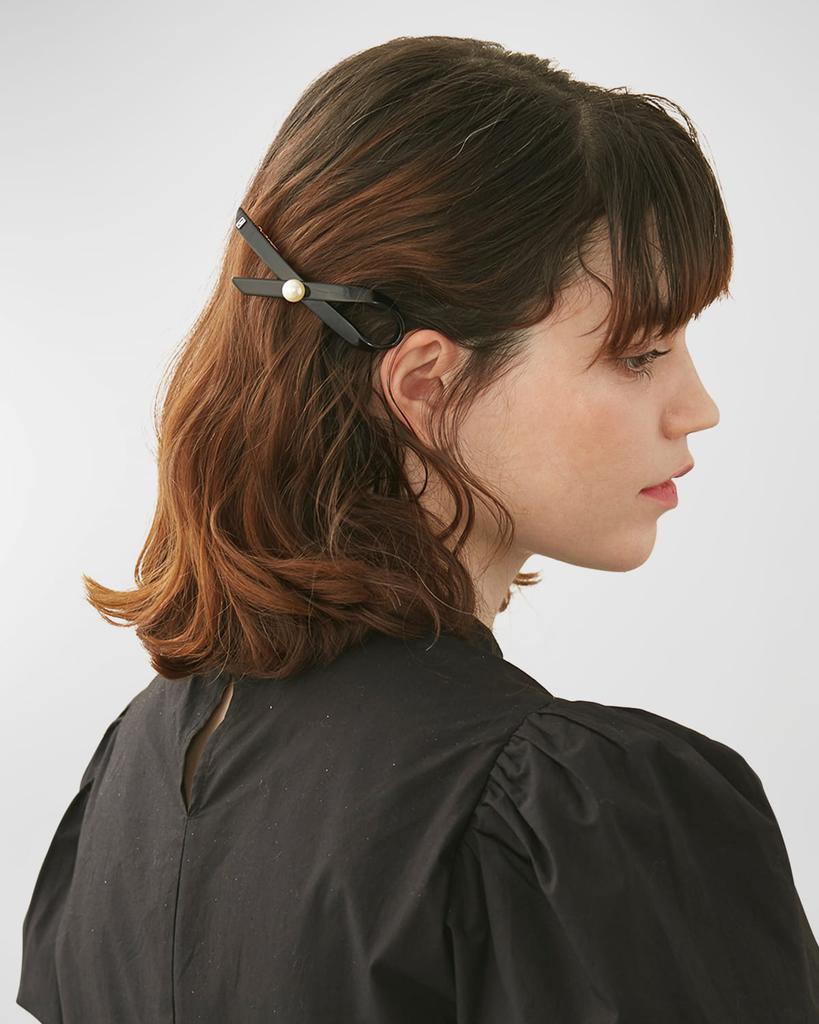 Alexandre de Paris Pearly Ribbon Barrette