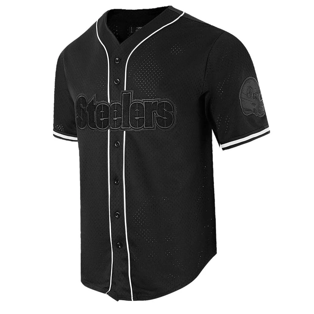 Pro Standard Pro Standard Steelers Triple Tonal Mesh Button-Up Shirt - Men's 1
