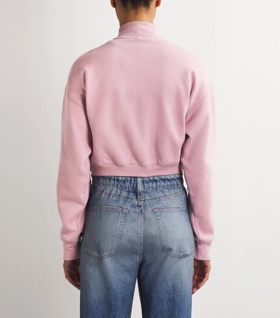 SKIMS Fleece Cropped Half-Zip Sweater 4