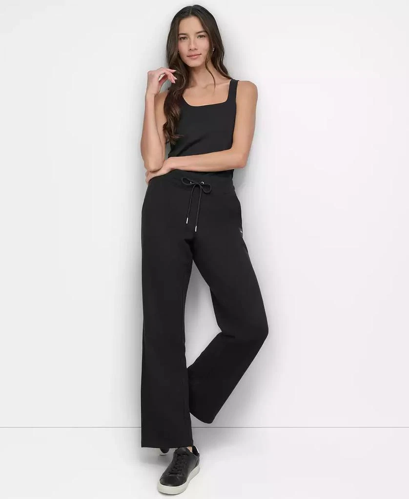 DKNY Sport Women's Tonal Logo Patch Relaxed Fit Track Pants 1