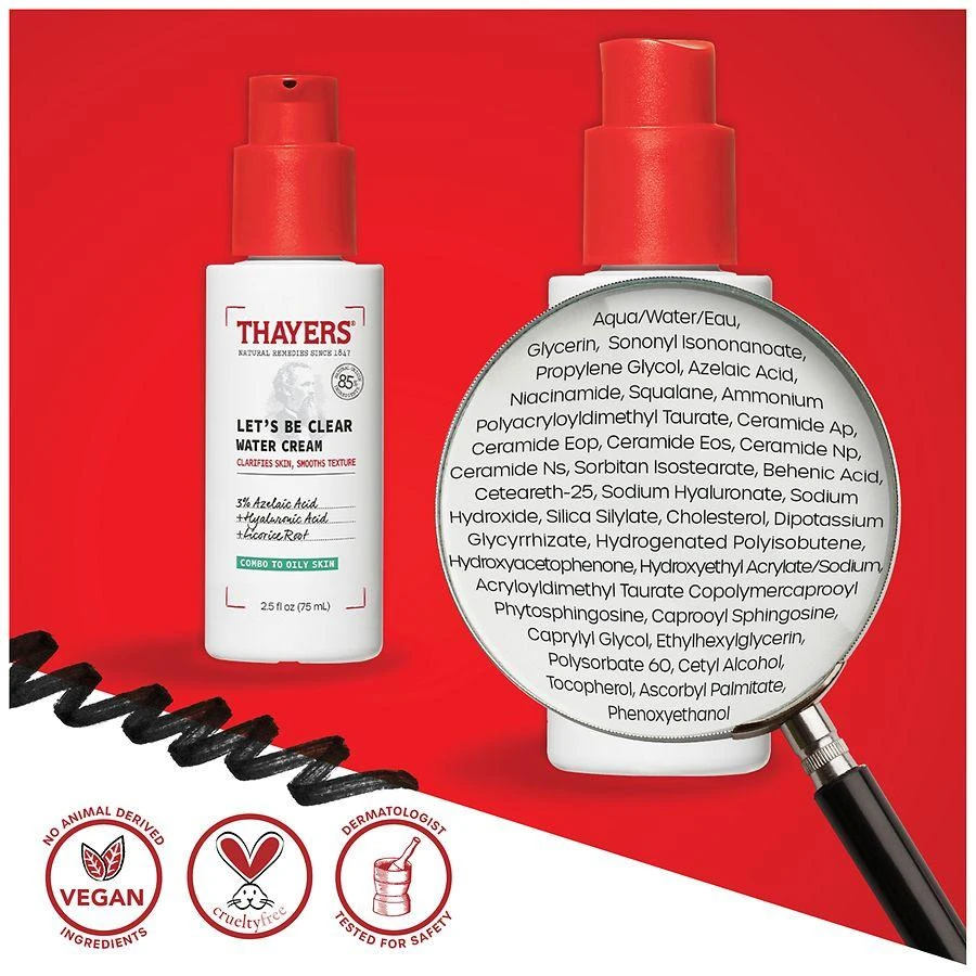 Thayers Let's Be Clear Water Face Cream Fragrance Free 6