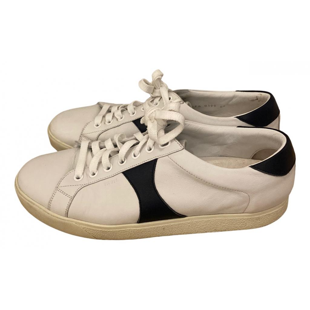 Celine Celine Triomphe leather low trainers