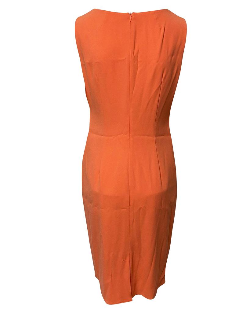 Paule Ka Shift Dress with Knot Effect in Peach Triacetate