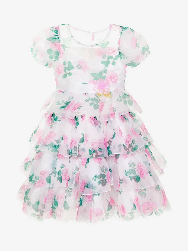 iAMe Girls Peony Princess Dress in White 1