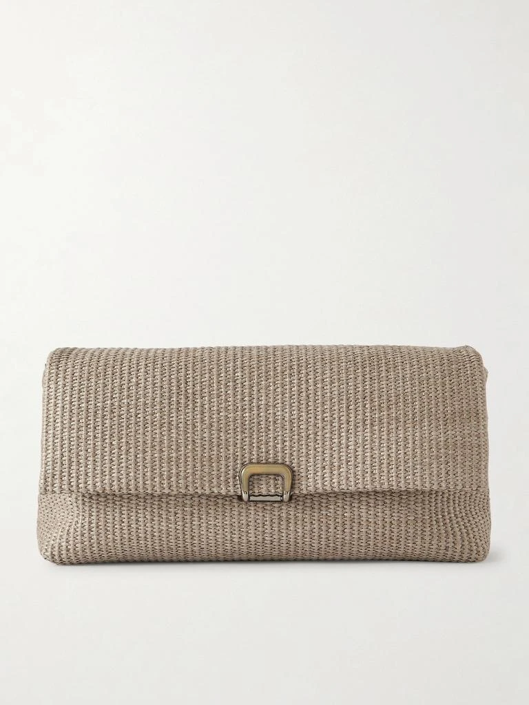 Brunello Cucinelli Puffy Raffia Clutch - Neutral