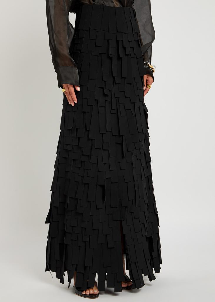 A.W.A.K.E MODE Laser-cut crepe maxi skirt