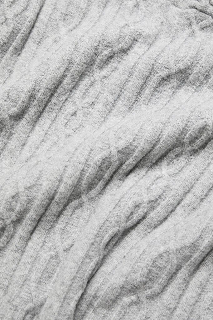 Alo Cable Knit Winter Bliss Hoodie - Light Cocoa 6