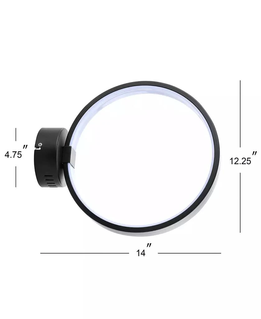 JONATHAN Y Nathaniel 12.25" Dimmable Integrated LED Metal Wall Sconce 5