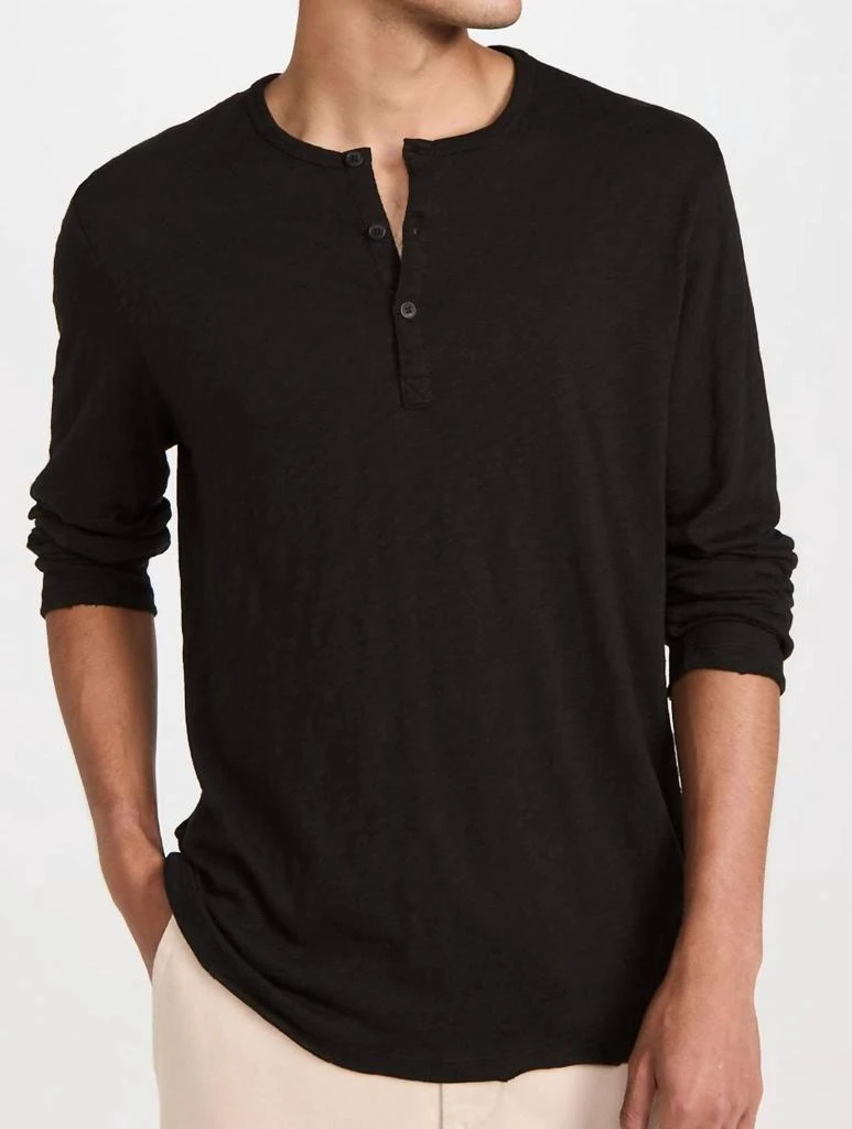 ATM Atm - Slub Jersey Destroyed Wash Henley Top 4