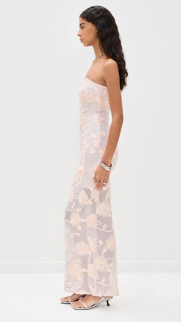 ROTATE Birger Christensen Flower Mesh Tube Dress 4