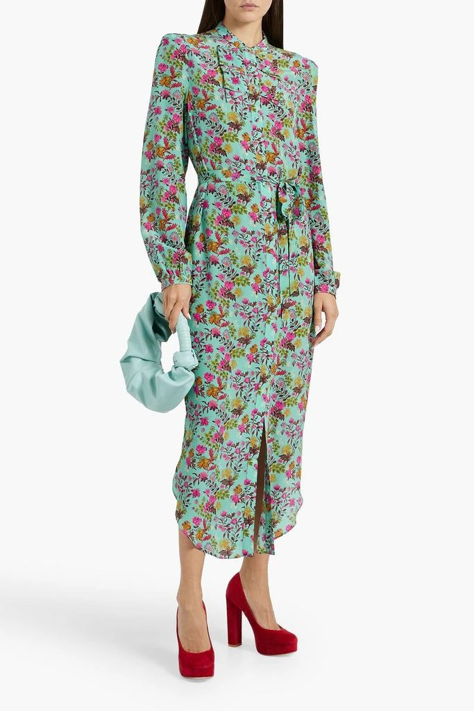 Saloni Sasha floral-print silk crepe de chine midi dress 2