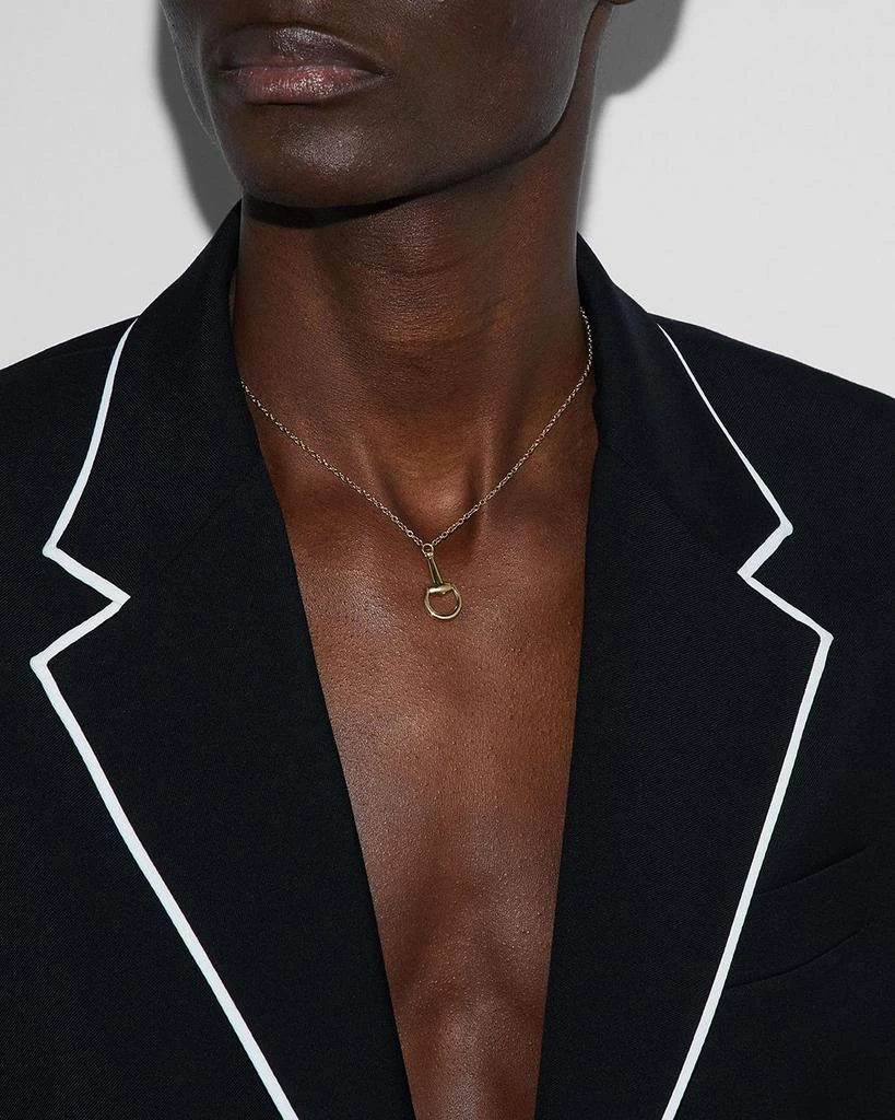 Gucci 18K Yellow Gold Horsebit Pendant Necklace, 15-16" 3