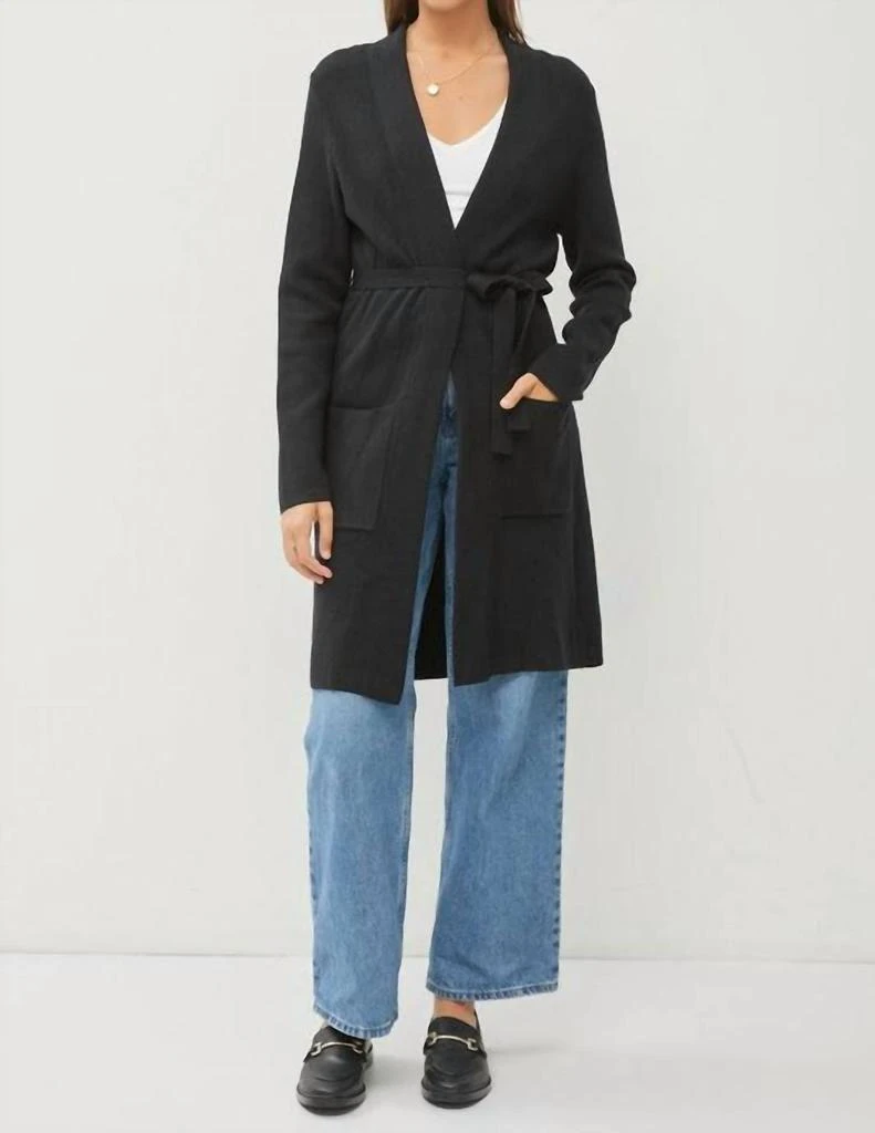 be cool Way I Do Knit Coat In Black