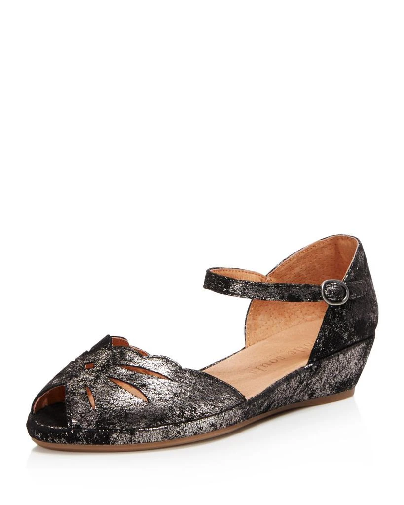 Gentle Souls Gentle Souls Women's Lily Moon Leather Wedge Flats 1