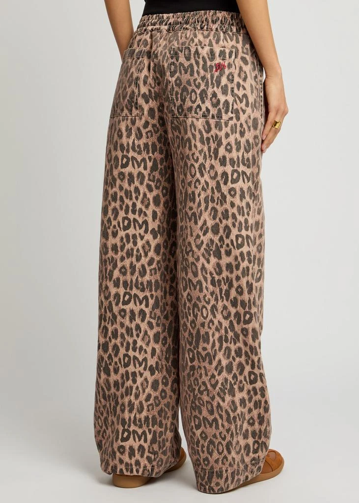 DAMSON MADDER Rafe leopard-print wide-leg jeans 3