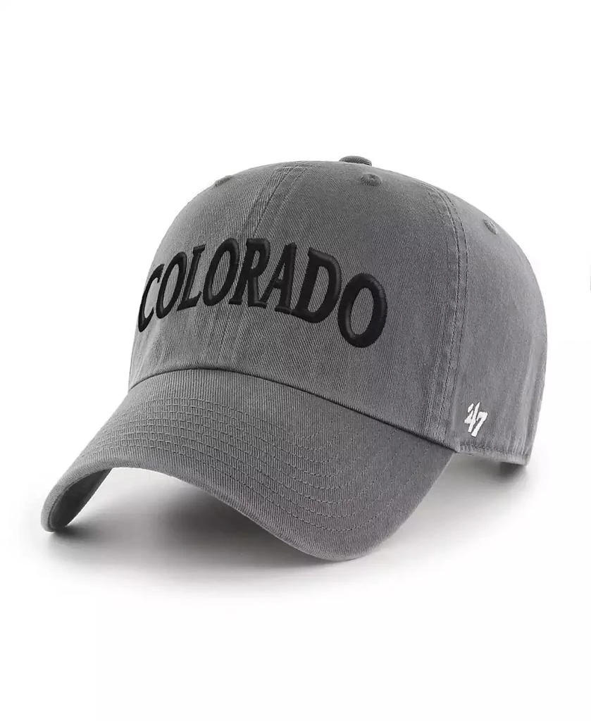 47 Brand Men's Charcoal Distressed Colorado Buffaloes Vintage-Like Clean Up Adjustable Hat 1