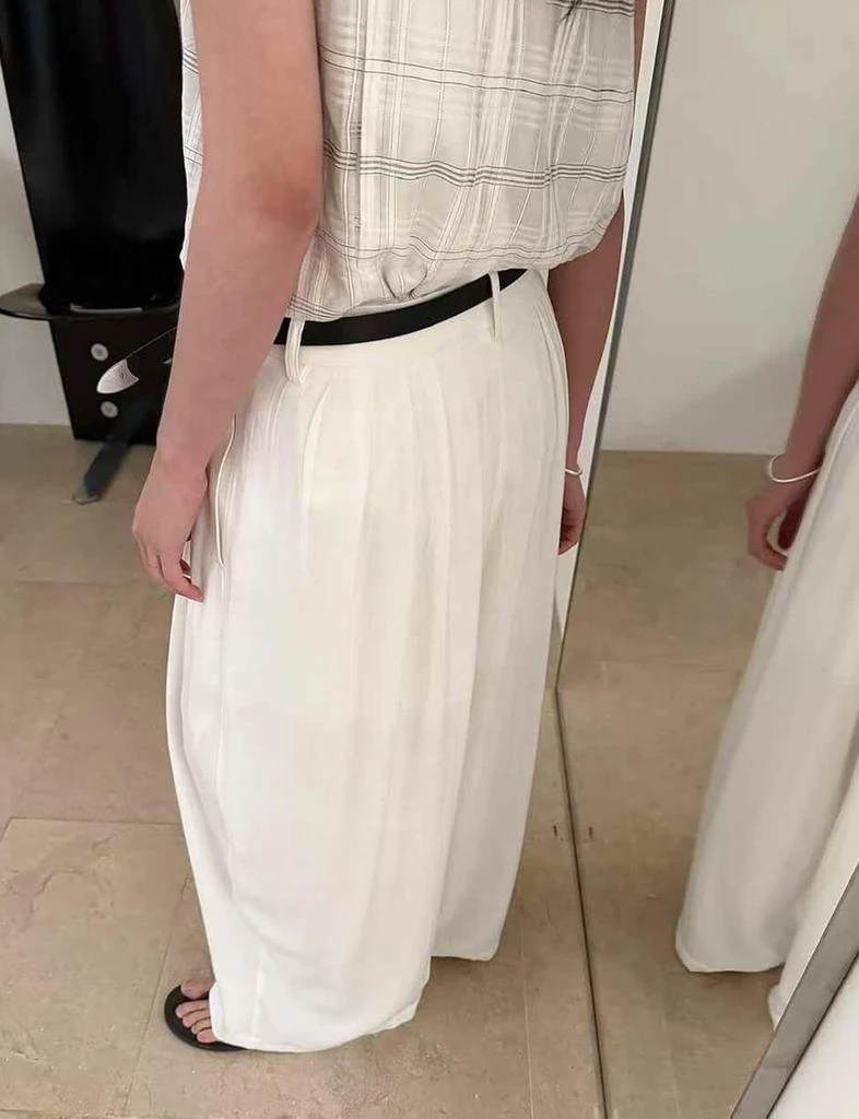 Pixie Market White Draped Trousers 3