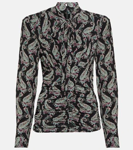 Isabel Marant Linazioa paisley ruched top 1