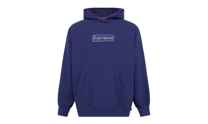 Supreme Supreme Kaws Chalk Logo Hoodie NAVY L - Tops - BeyondStyle