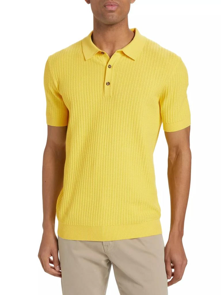 Saks Fifth Avenue Slim-Fit Textured Cotton Polo Shirt 3