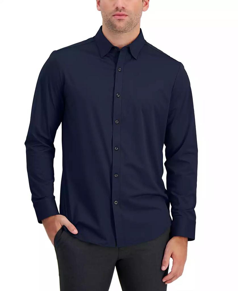 Alfani Men's Alfatech Yarn-Dyed Long Sleeve Performance Shirt, Created for Macy's